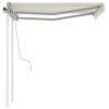 vidaXL Markise Manuell Einziehbar mit Pfosten 3x2,5 m Creme