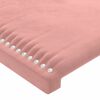 vidaXL Kopfteil mit Ohren Rosa 183x16x78/88 cm Samt