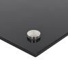 vidaXL K&uuml;chenr&uuml;ckw&auml;nde 2 Stk. Schwarz 70x60 cm Hartglas