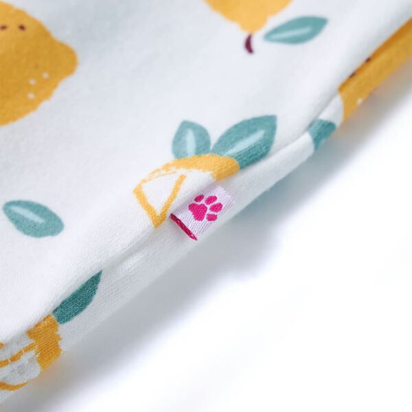 Kinder-T-Shirt mit Bindesaum Ecru 104