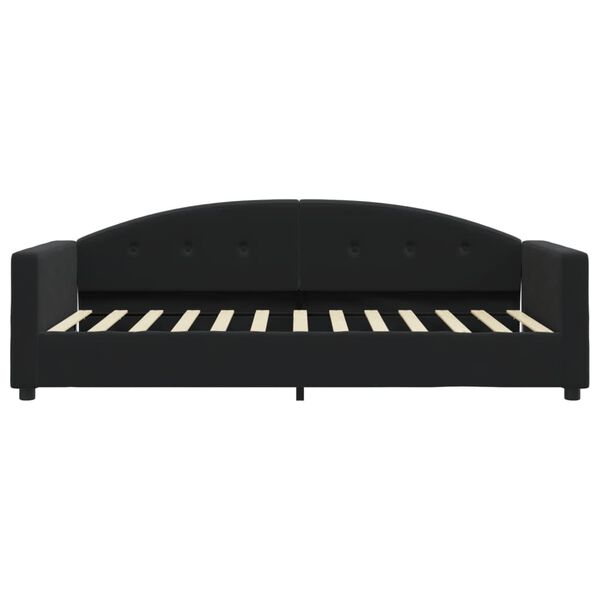 vidaXL Tagesbett mit Matratze Schwarz 90x200 cm Samt