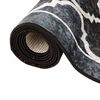 vidaXL Teppich Waschbar Schwarz und Wei&szlig; 80x300 cm