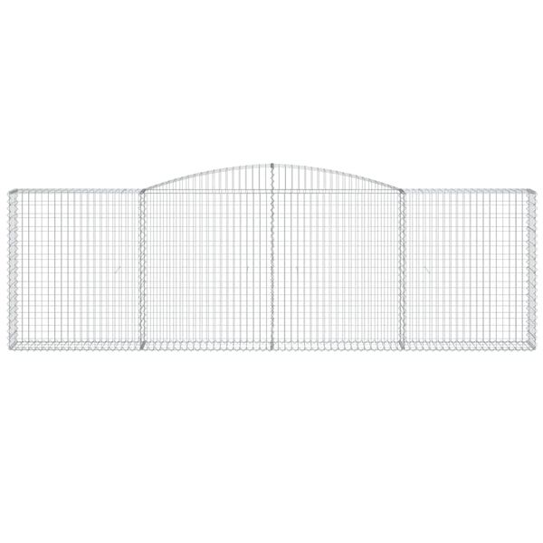 vidaXL Gabionen mit Hochbogen 10Stk. 400x30x120/140cm Verzinktes Eisen