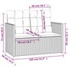 vidaXL 4-tlg. Garten-Lounge-Set mit Kissen Poly Rattan Grau