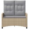 vidaXL Gartenbank mit Kissen Beige und Hellgrau 105 x 60 x 112 cm
