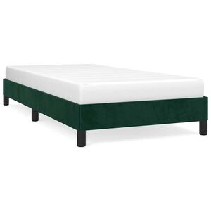 vidaXL Bettgestell ohne Matratze Dunkelgr&uuml;n 100x200 cm Samt