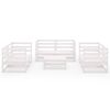 vidaXL 7-tlg. Garten-Lounge-Set Wei&szlig; Massivholz Kiefer