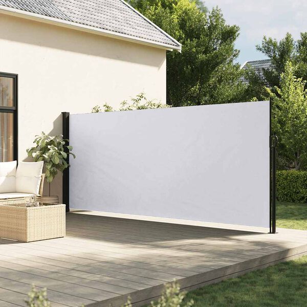 vidaXL Seitenmarkise Ausziehbar Wei&szlig; 160x300 cm