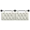 vidaXL H&auml;ngevorderseite Wandmontiert Creme 150 x 55 x 7 cm Samt
