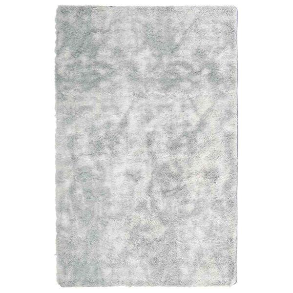 vidaXL Teppich Shaggy Hochflor NAVARRA Silbergrau 130x200 cm Polyester