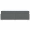 vidaXL Bettrahmen mit Matratze Dunkelgrau 90 x 200 cm Stoff