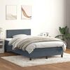 vidaXL Boxspringbett mit Matratze & LED Dunkelgrau 120x210 cm Samt