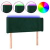 vidaXL LED Kopfteil Dunkelgr&uuml;n 83x16x78/88 cm Samt