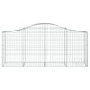 vidaXL Gabionen mit Hochbogen 7 Stk. 200x50x80/100 cm Verzinktes Eisen