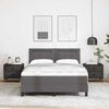 vidaXL Boxspringbett mit Matratze Grau 140 x 190 cm Kunstleder