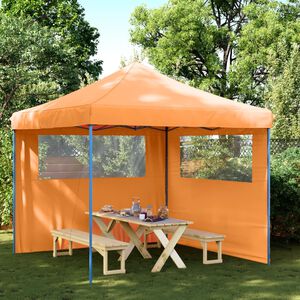 vidaXL Partyzelt Faltbar Pop-Up mit 2 Seitenteilen Orange
