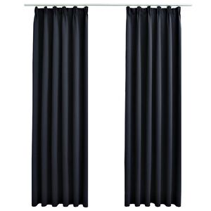 vidaXL Verdunkelungsvorh&auml;nge mit Haken 2 Stk. Anthrazit 140x175cm
