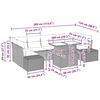 vidaXL Sofa Set mit Kissen 8 pcs Braun und Creme Poly-Rattan
