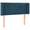 vidaXL Kopfteil mit Ohren Dunkelblau 83x16x78/88 cm Samt