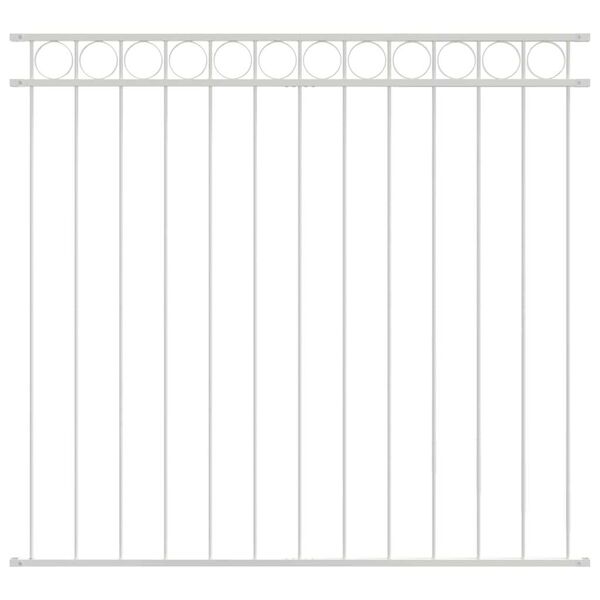 vidaXL Zaunelement Assen Wei&szlig; 170 x 120 cm Stahl