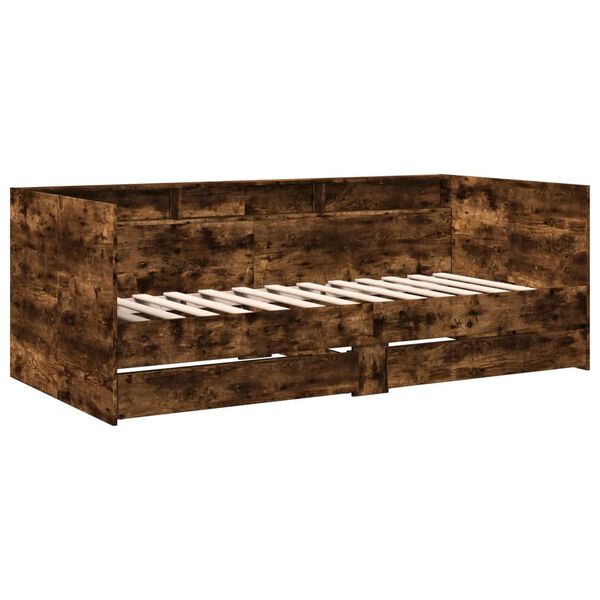 vidaXL Tagesbett mit Schubladen ohne Matratze R&auml;uchereiche 90x200 cm