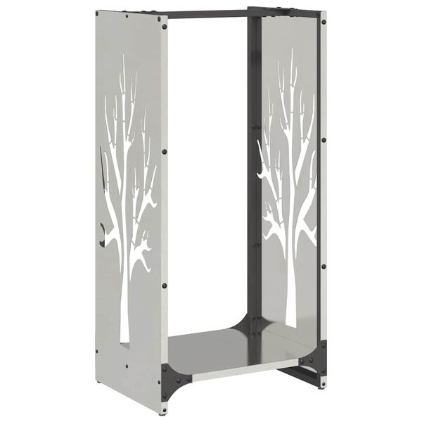 vidaXL Brennholzregal 40x30x80 cm Edelstahl