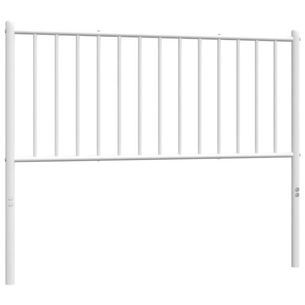 vidaXL Ersatz-Kopfteil Metall Wei&szlig; 107 cm