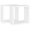 vidaXL W&uuml;rfelregale 2 Stk. Wei&szlig; 30x15x30 cm