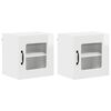 vidaXL K&uuml;chenschrank Kalmar 2 pcs Hochglanz Wei&szlig; 40 x 31 x 40 cm