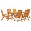 vidaXL Garten Essgruppe 7 pcs Braun Massivholz Akazie