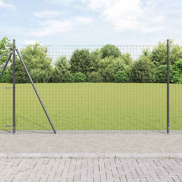 vidaXL Zaunpfosten 26 pcs Grau 3,2 x 3,2 x 83,5 cm