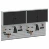 vidaXL Werkzeugschrank-Set 6 pcs Schwarz Pulverbeschichteter Stahl