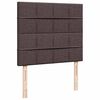 vidaXL Ottoman-Bett mit Matratze & LEDs Dunkelbraun 120x200 cm Stoff