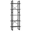 vidaXL B&uuml;cherregal 5 F&auml;cher Grau 60x30x175 cm Holzwerkstoff