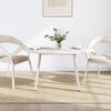 vidaXL Tischplatte Wei&szlig; 110x55x2,5 cm Massivholz Kiefer Oval