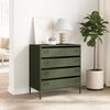 vidaXL Sideboard Olivgr&uuml;n 68x39x73,5 cm Kaltgewalzter Stahl
