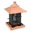 FLAMINGO Futtersilo f&uuml;r V&ouml;gel Zulma 22 cm Holz Schwarz und Braun