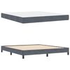vidaXL Boxspringbett mit Matratze Dunkelgrau 180 x 200 cm Stoff