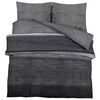 vidaXL Bettw&auml;sche-Set Dunkelgrau und Schwarz 200x220 cm Baumwolle