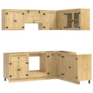 vidaXL Schrank SKI 8 stk. Honigbraun Massives Kiefernholz
