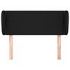 vidaXL Kopfteil mit Ohren Schwarz 93x23x78/88 cm Stoff