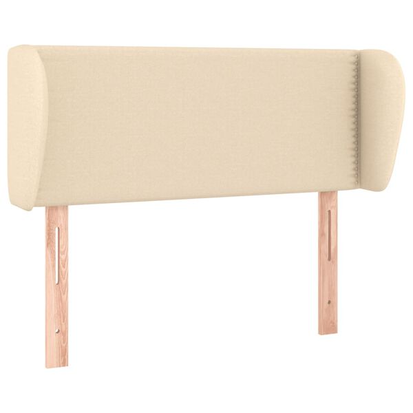 vidaXL Kopfteil mit Ohren Creme 93x23x78/88 cm Stoff