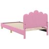 vidaXL Kinderbettgestell mit Kopfteil Rosa 90 x 190 cm Stoff