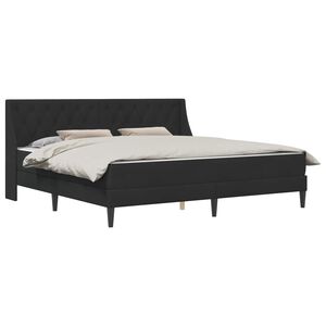 vidaXL Bettgestell mit Matratze Schwarz 180 x 200 cm Samt
