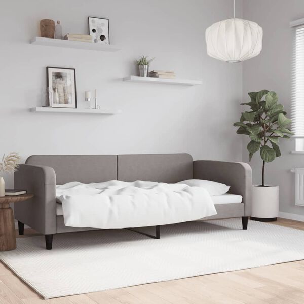 vidaXL Tagesbett Taupe 90x200 cm Stoff