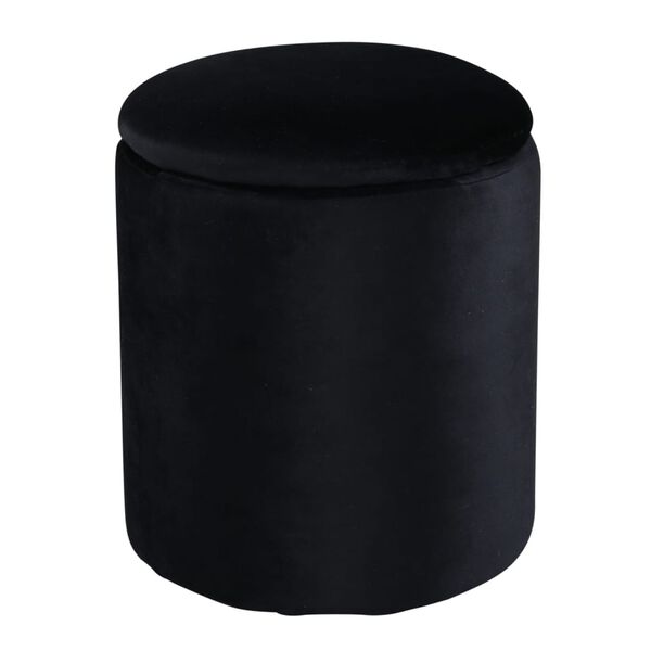 Venture Home Hocker Limpen 32x32x40 cm Samt Schwarz