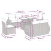 vidaXL 9-tlg. Garten-Sofagarnitur mit Kissen Beige Poly Rattan