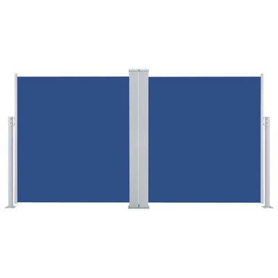vidaXL Ausziehbare Seitenmarkise Blau 160 x 600 cm