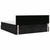 vidaXL Ottomane Bett mit Matratze & LEDs Schwarz 180x200 cm Stoff