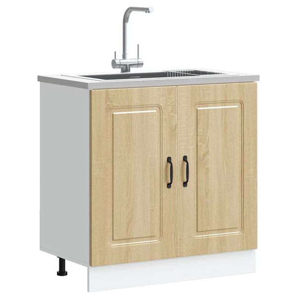 vidaXL Sp&uuml;lenunterschrank Kalmar Sonoma-Eiche 80x46x81,5 cm